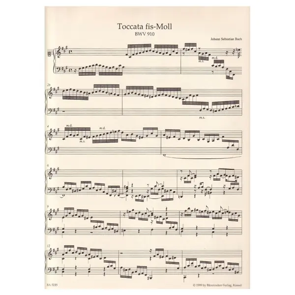 Toccaten -Bwv 910-16