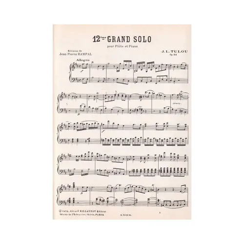 12E Grand Solo Op.94 Pour Flute Et Piano