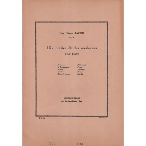 Dix Petites Etudes Modernes