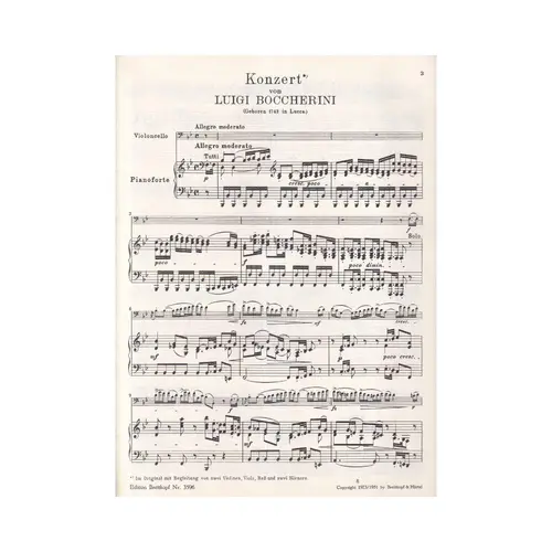 Konzert B Dur Fur Violoncello