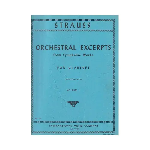 Orchestral Excerpts for clarinet Vol.01