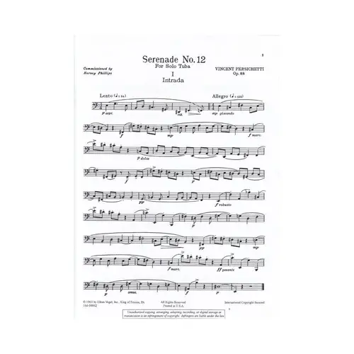 Serenade N.12 For Solo Tuba