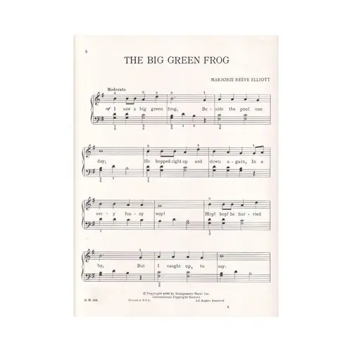 The Big Green Frog for piano