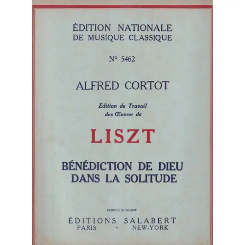 Benediction De Dieu Dans La Solitude (Rev. A. Cortot)   (Edição Antiga)