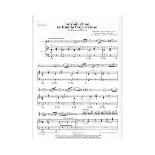 Introduction Et Rondo Capriccioso For Flute And Piano