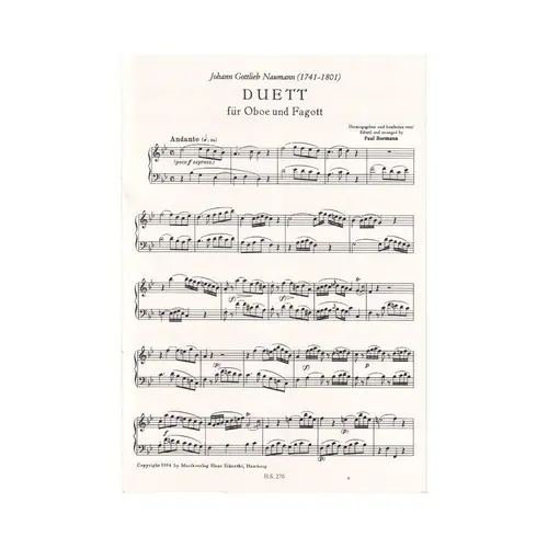 Duett B Dur Fur Oboe Und Fagott