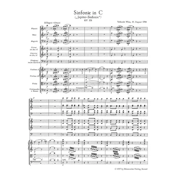 Symphony in C major n.41 - Jupiter - Kv 551 - Study Score