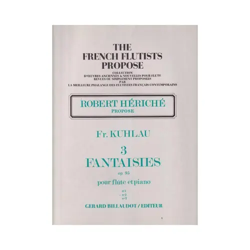 3 Fantasies Op.95 N.2 Pour Flute Et Piano