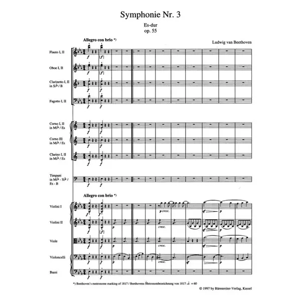 Symphony N.3 In E-Flat Major Op.55 - Eroica ( Study Score )