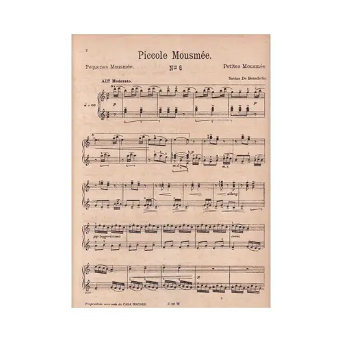 Piccole Mousmee (Pequenas Mousmee) (N.6 Da Col.Inf) para piano