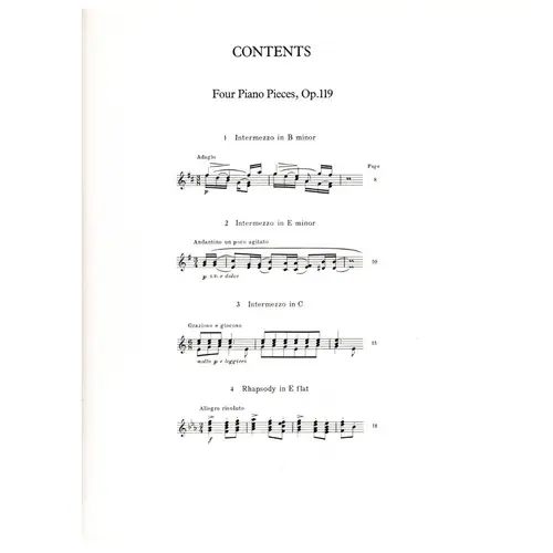Four Piano Pieces - Op.119