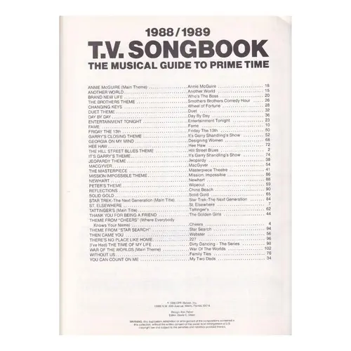 T.V.Songbook - 1988 / 1989