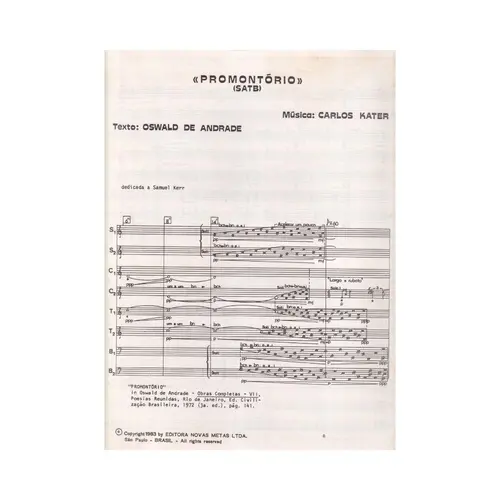 Promontorio para coro a 8 vozes