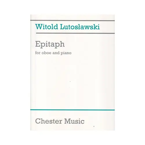 Epitaph For Oboe And Piano
