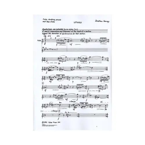 Lotuses For Flute Quartet - Partes
