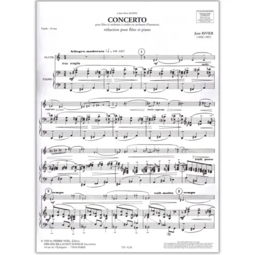 Concerto Pour Flute Et Orchestre A Cordes - Reduction