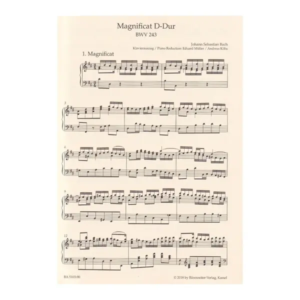 Magnificat In D major BWV 243 - Urtext - vocal score