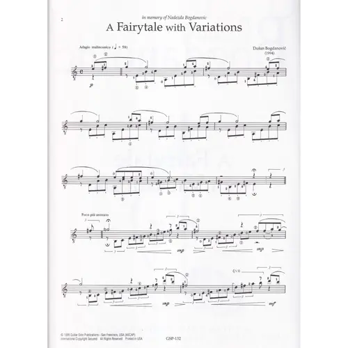 A Fairytale With Variations For Solo Guitar