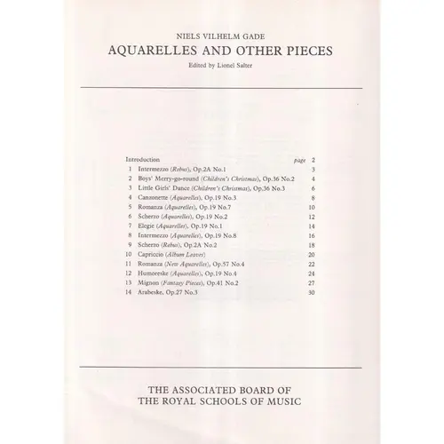 Aquarelles And Other Pieces