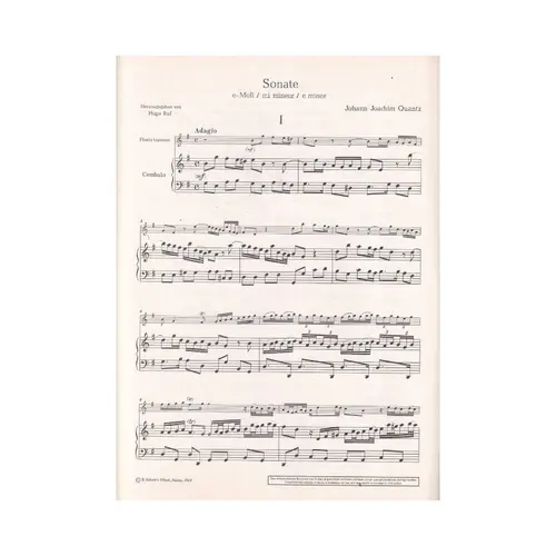 Sonate in E minor for flute and Harpsichord