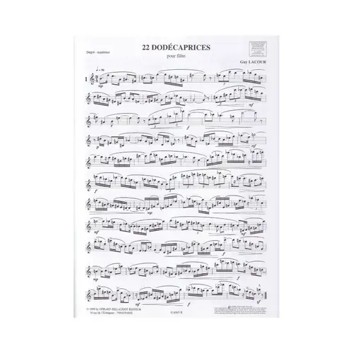 22 Dodécaprices Pour Flute