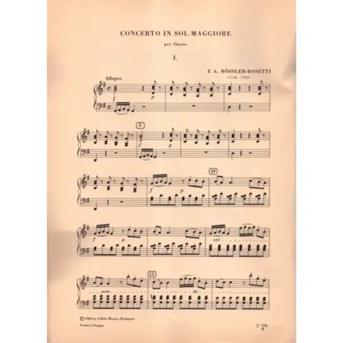 Concerto G Dur Per Flauto
