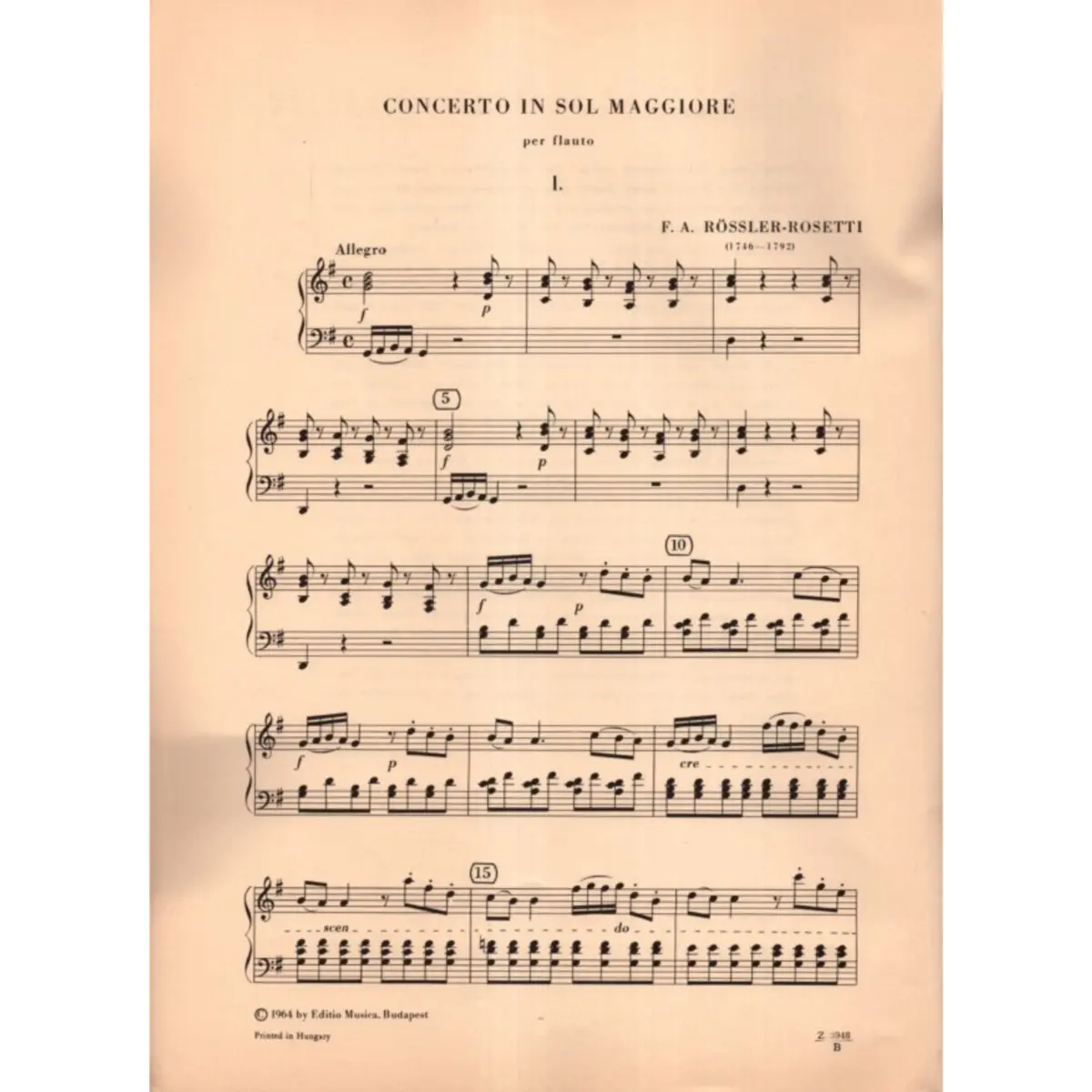 Concerto G Dur Per Flauto