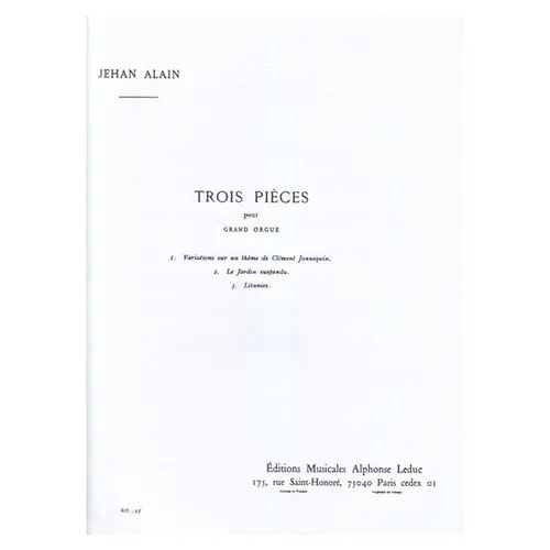 Trois Pieces Pour Grand Orgue