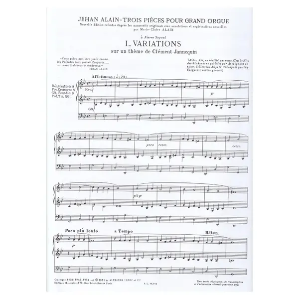 Trois Pieces Pour Grand Orgue
