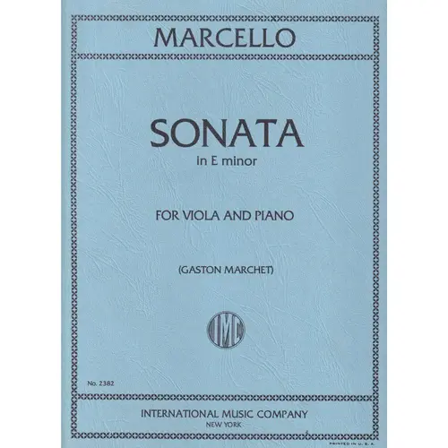 Sonata In E Minor For Viola