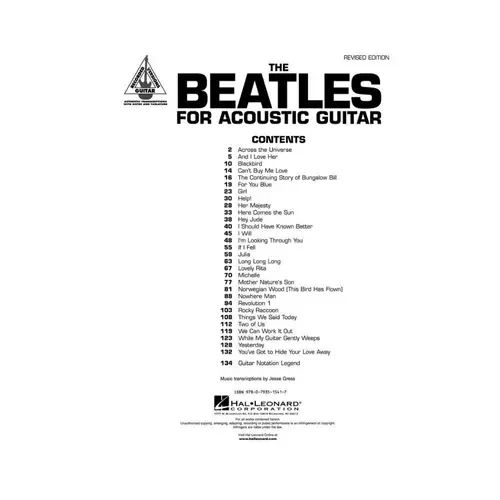 The Beatles For Acoustic Guitar