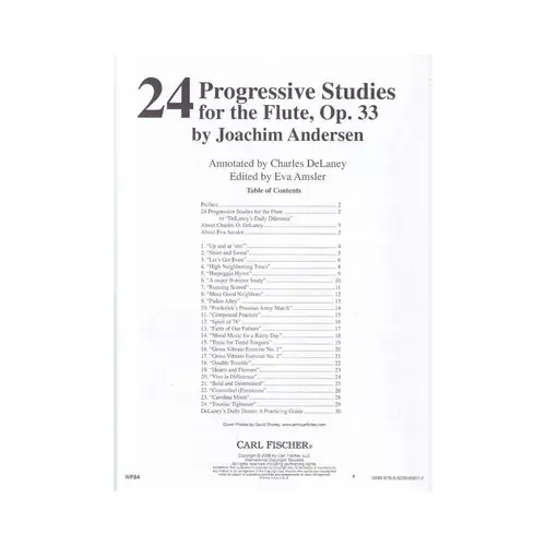 24 Progressive Studies For The Flute, Op.33