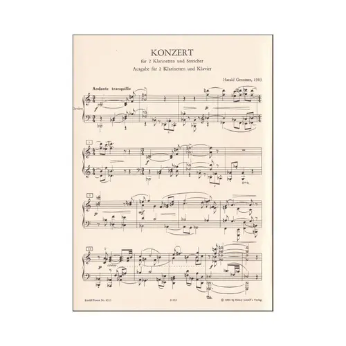 Konzert - 2 Klarinetten Und Streicher