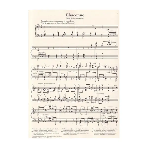 Chaconne From Partita Nr.2 In D Minor (Arrangement For Piano)