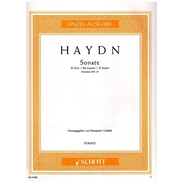 Sonate D Dur - Hob. XVI:37