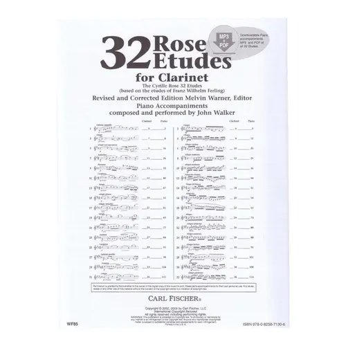 32 Etudes For Clarinet