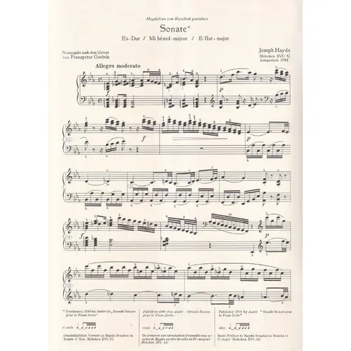Sonate Es-Dur - Hob.Xvi:52