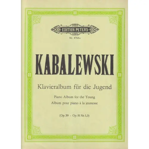Klavieralbum Fur Die Jugend - Op.39 / Op.51 N.1, 3