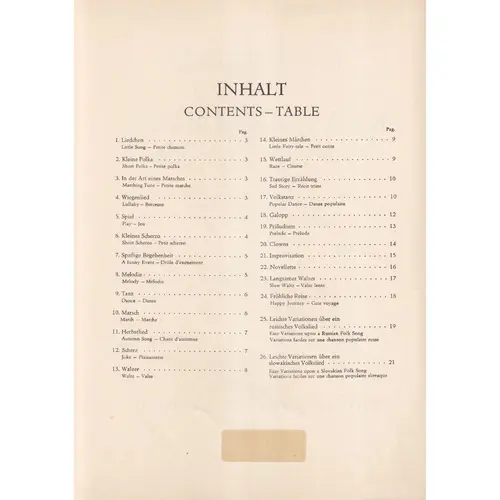 Klavieralbum Fur Die Jugend - Op.39 / Op.51 N.1, 3
