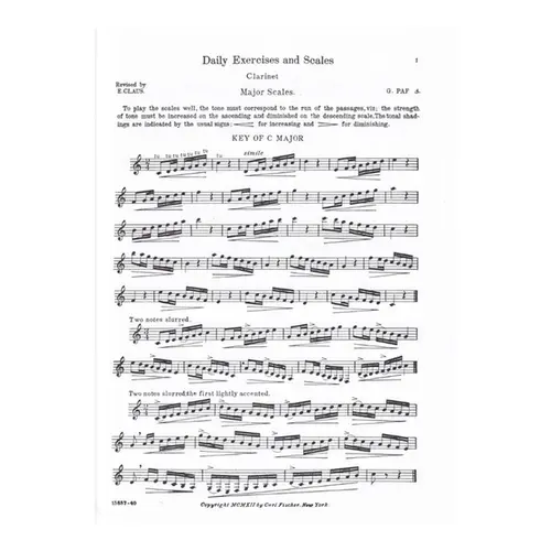 Daily Exercises and Scales For Clarinet