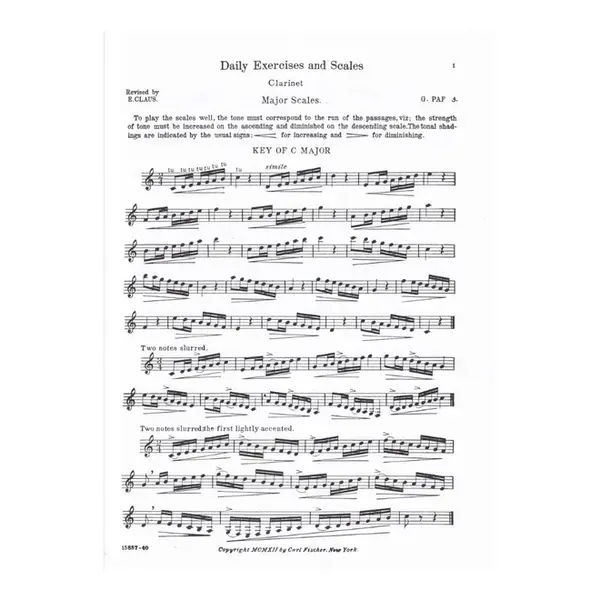 Daily Exercises and Scales For Clarinet