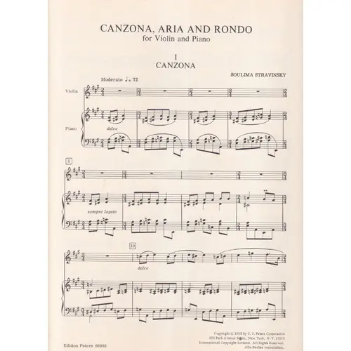 Canzona, Aria And Rondo