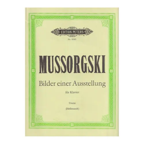 Bilder Einer Ausstellung Fur Klavier - Urtext
