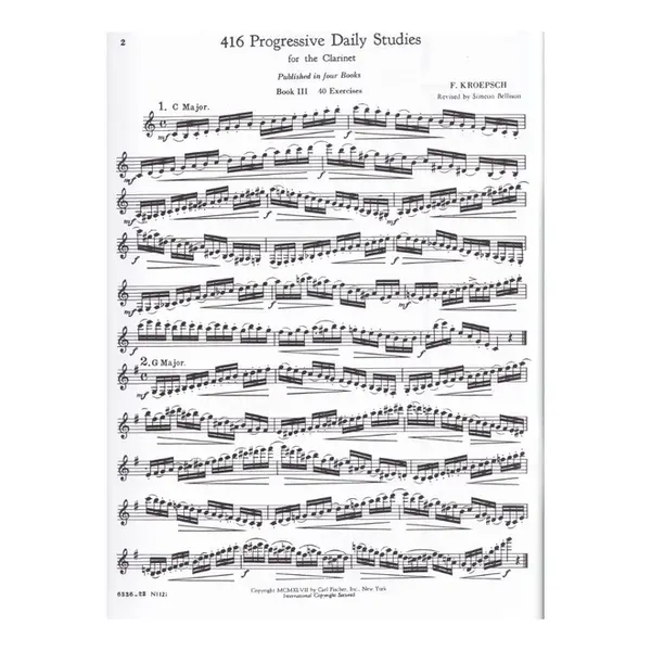416 Progressive Daily Studies For The Clarinet - Vol. 3