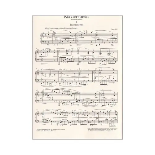 Piano Pieces Opus 118 - Urtext