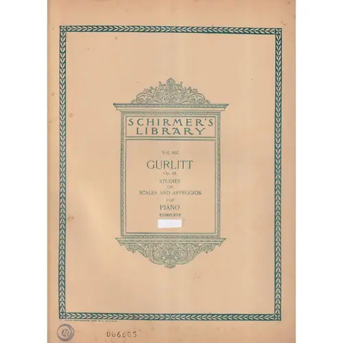 Studies On Scales And Arpeggios - Op.85 (Ed. Antig