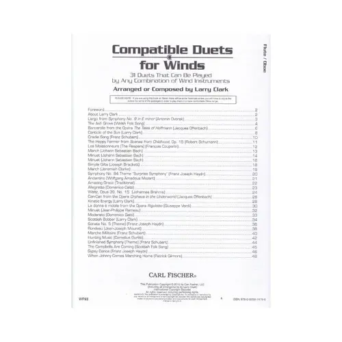 Compatible Duets For Winds - Flute/Oboe