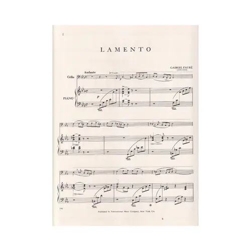 Lamento For Cello