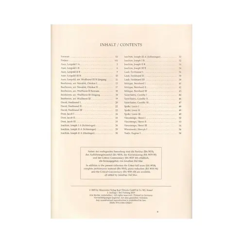 Cadenzas to Beethoven's violin concerto for Violin and Orchestra op. 61
