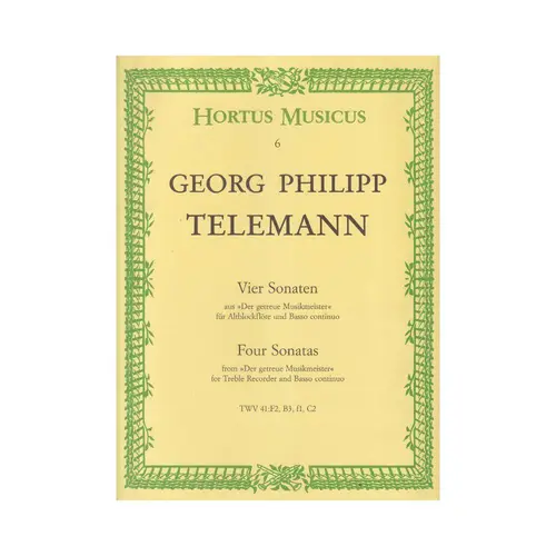 Four Sonatas for Treble Recorder and Basso continuo from "Der getreue Musikmeister"